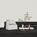 Modern single sofa 3d model
