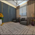 Beauty Hair Salon Modern Reception Area With Colorful Cushioned Sofas And Chandelier