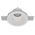 White Recessed Downlight With Slim Design And Metal Mounting Brackets For Indoor Ceiling Lighting