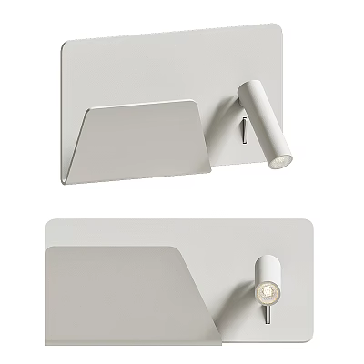 Modern Minimalist Wall Lamp With Adjustable Head And Simple White Panel Design For Indoor Decor 3d model
