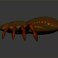 Realistic 3D Spider Model With Orange Brown Color And Multiple Legs