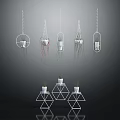 Indoor Hanging Plants In Geometric Planters With Modern Decorative Stands