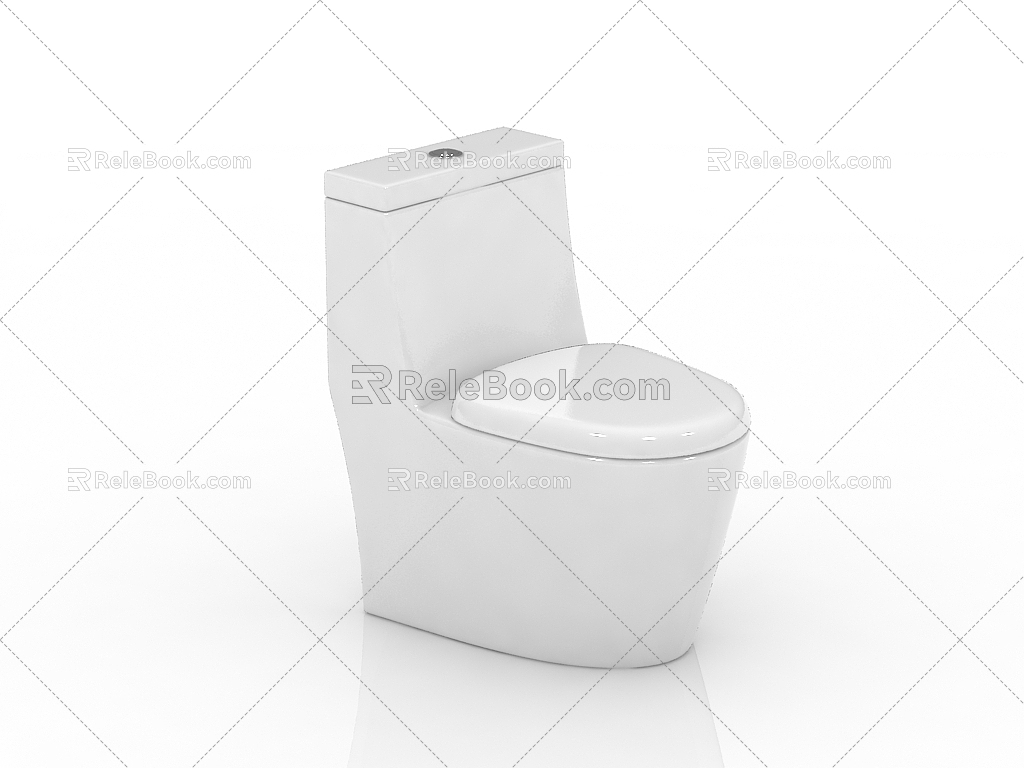 Modern toilet seat 3d model