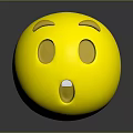 Expression package WeChat expression package cartoon expression cartoon face emoticon Yan text 3d model