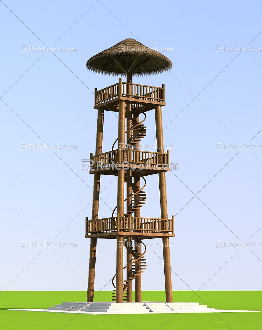 Modern Watchtower Pavilion 3d model