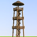 Modern Watchtower Pavilion 3d model