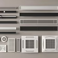 Modern Air Conditioner Vents With Various Grille And Circular Design Styles