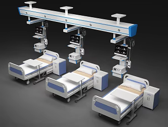 Modern sickbed pendant 3d model