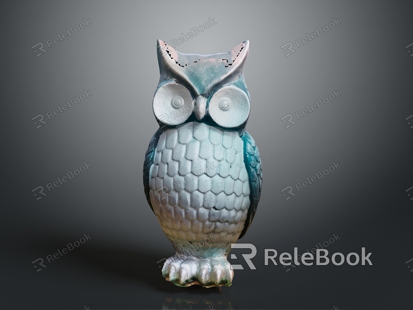 Owl grimace owl long-eared owl wulin owl monkey face owl carved owl model