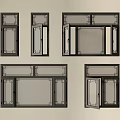 Chinese-style window new Chinese-style window casement window glass window door window bay window floor-to-ceiling window 3d model