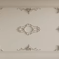 Elegant Classic Ceiling Ornamental Lines With Ornate Patterns And Circular Design 3d model