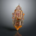 Vintage Style Decorative Wall Hanging Candle Holder With Ornate Carved Details