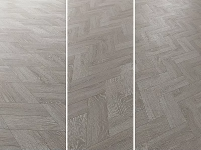 Natural Wooden Flooring With Herringbone Pattern And Light Gray Texture For Interior Design 3d model