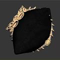Elegant Pink Gemstone Bracelet With Golden Inlaid Design On Black Cushion