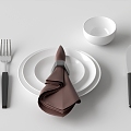 Western tableware 3d model