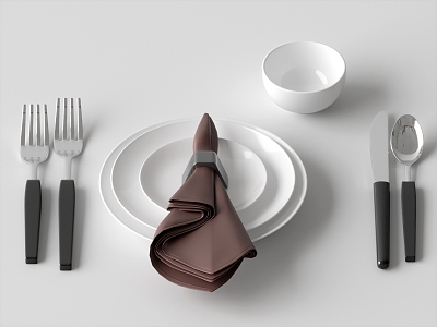 Western tableware 3d model