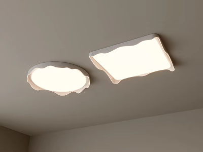 Modern Ceiling Lights With Round And Square Shapes For Home Interior Decoration 3d model