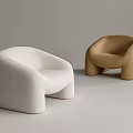Modern Single Sofa Lazy Sofa 3d model