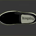 Stylish Black Slip On Shoes With White Sole And Simple Design For Daily Wear
