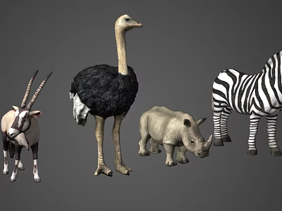 African Wildlife 3D Model 3d model