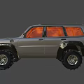 Black Off Road SUV With Large Tires And Rugged Exterior Design