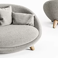 Modern Single Sofa Double Sofa 3d model