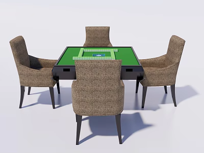 Modern Mahjong Table and Chair Mahjong Table and Chair Chess and Card Table 3d model