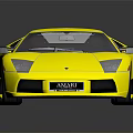 Yellow Sports Car With Sleek Design Tinted Windows And Black Wheels On Black Background