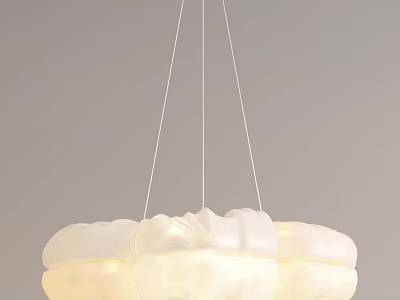 Modern White Cloud Shaped Pendant Light With Soft Glow And Elegant Design 3d model