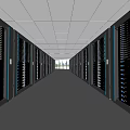 Modern Data Center Interior With Neatly Arranged Server Racks And Polished Floors