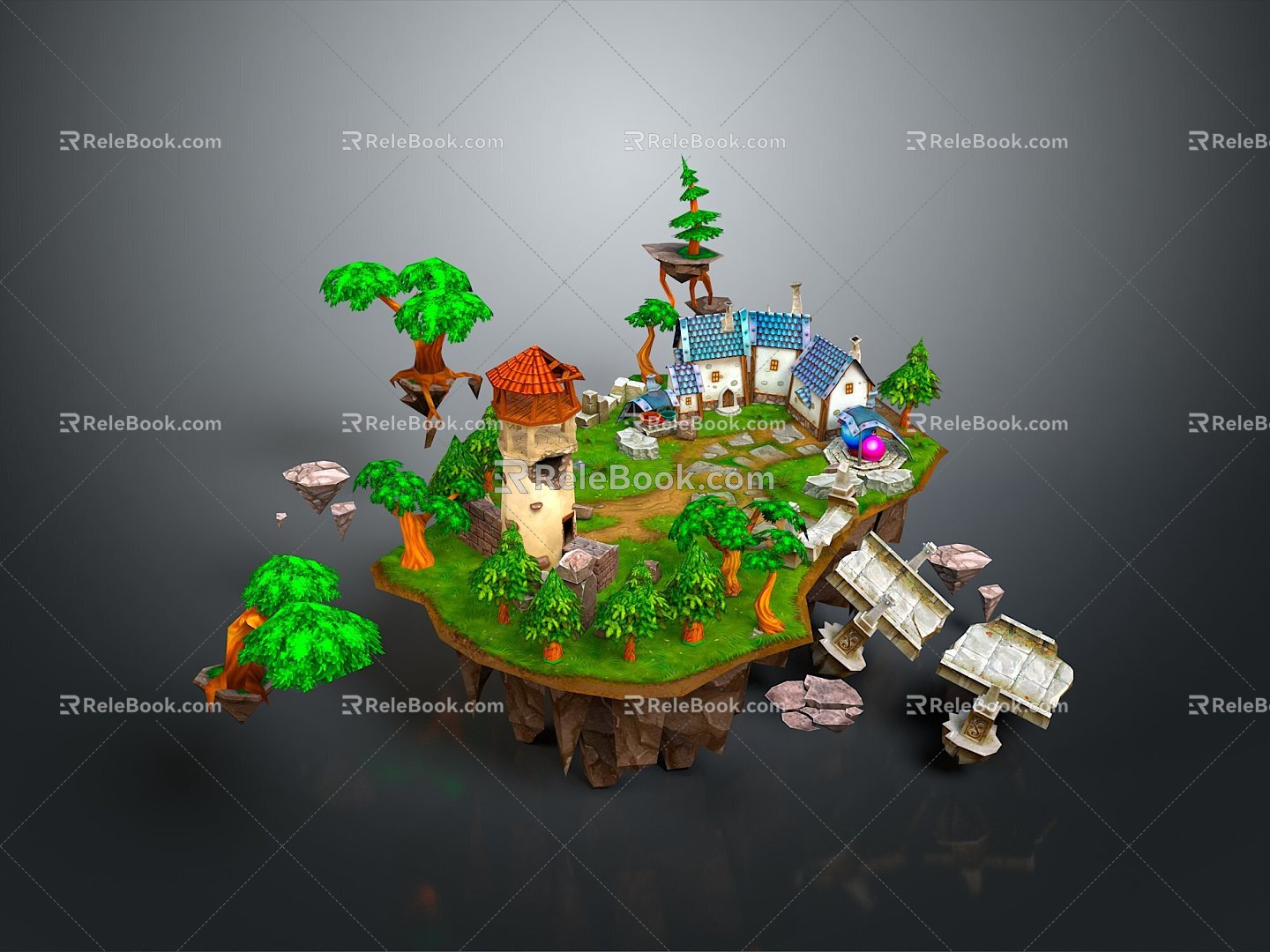 Cartoon Landscape Animation Landscape Landscape Landscape Landscape Rural Landscape Painting Outdoor Landscape Rural Landscape 3d model