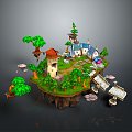 Cartoon Landscape Animation Landscape Landscape Landscape Landscape Rural Landscape Painting Outdoor Landscape Rural Landscape 3d model