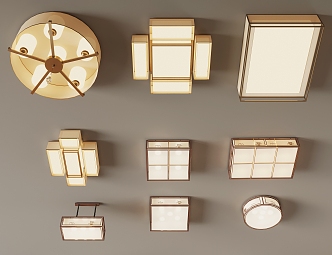 New Chinese ceiling lamp 3d model