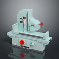 Industrial Grinding Machine Tool With Light Green Body Red Knob And Control Panel