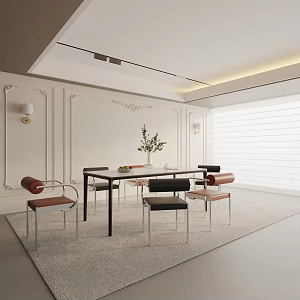 Modern dining table 3d model