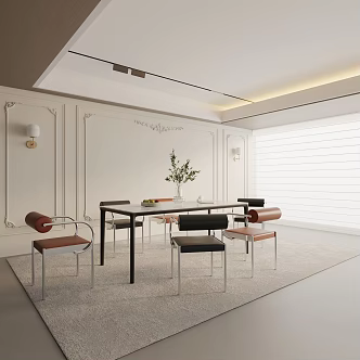 Modern dining table 3d model