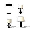 Various Modern Table Lamps With Different Design Styles For Home Decor 3d model