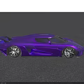 Purple Sports Car With Sleek Aerodynamic Body And Shiny Modern Design
