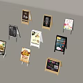 Multiple Advertising Billboards With Standee Styles Promotional Designs And Menu Displays