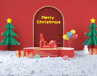 Modern Activities Meichen Christmas Activities Meichen Christmas Booth Christmas Scene Arrangement Christmas Meichen Christmas Material Christmas Snowman 3d model