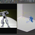 Intelligent Robotic Machines with Mechanical Legs Cannons and Yellow Accents in Industrial Sci Fi Design