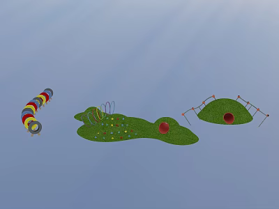 Modern amusement equipment slope 3d model