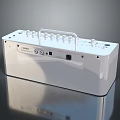 Portable White Bluetooth Speaker with Multiple Knobs Control Panel and Handheld Handle Design