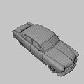 Black Vintage Car with Classic Retro Design Chrome Accents and White Wall Tires