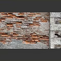 Red And Gray Brick Wall Visual Contrast In Exterior Design Detail