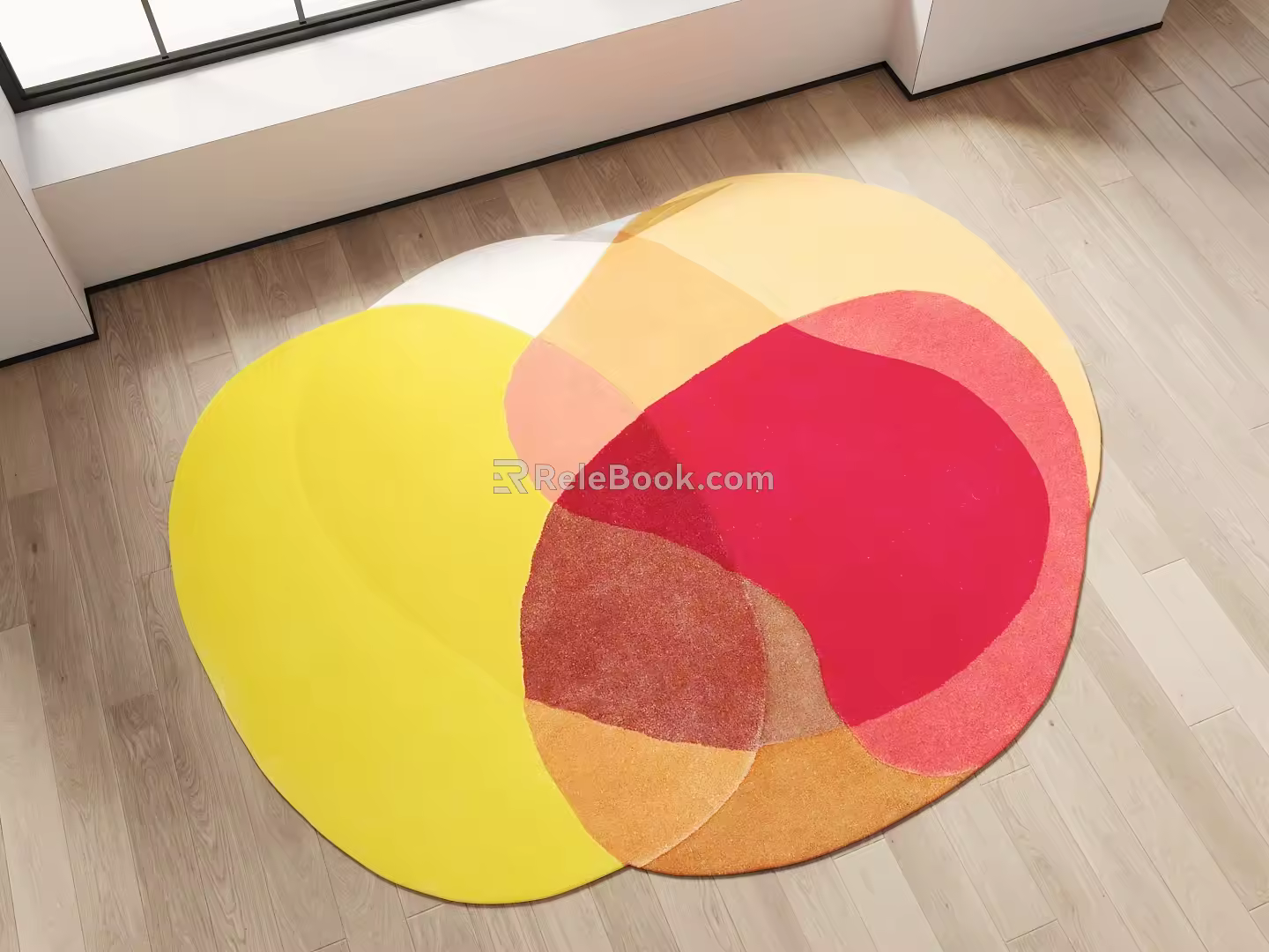 Modern shape carpet abstract shaped carpet 3d model