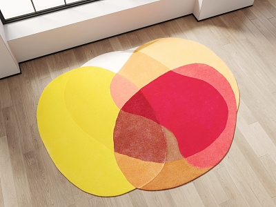 Modern shape carpet abstract shaped carpet model