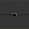 Decorative Medieval Sword With Blue Blade Golden Accents And Black Cross Guard