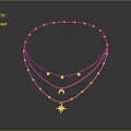 Elegant Gold Layered Necklace with Moon and Star Pendant Design