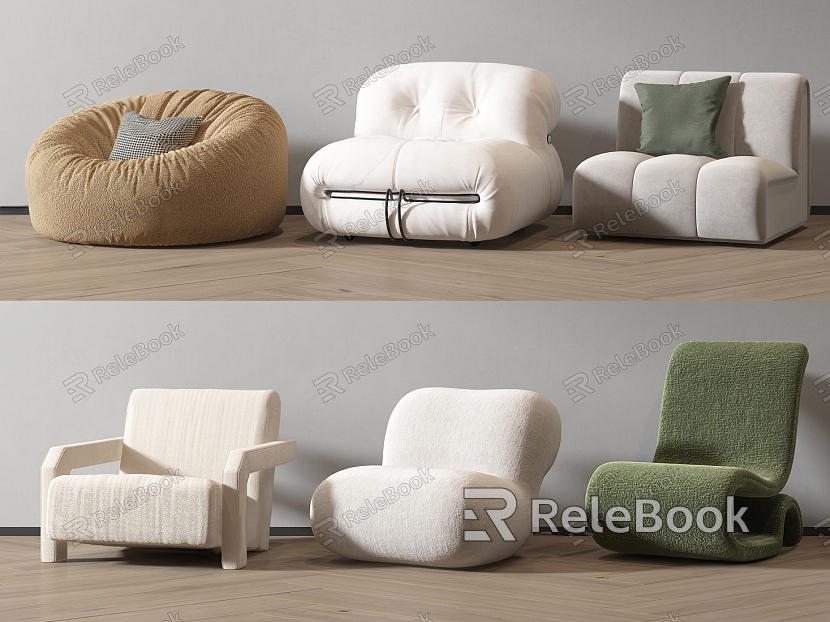 Cream wind single sofa leisure chair model